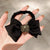 Women's Lady Solid Color Rhinestone Bowknot Hair Tie