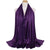 Women's Lady Solid Color Satin Silk Scarves