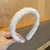 Women's Lady Solid Color Wool Hair Band