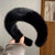 Women's Lady Solid Color Wool Hair Band