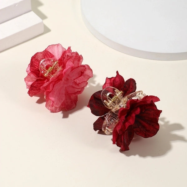 Women's Lady Sweet Flower Plastic Hair Claws