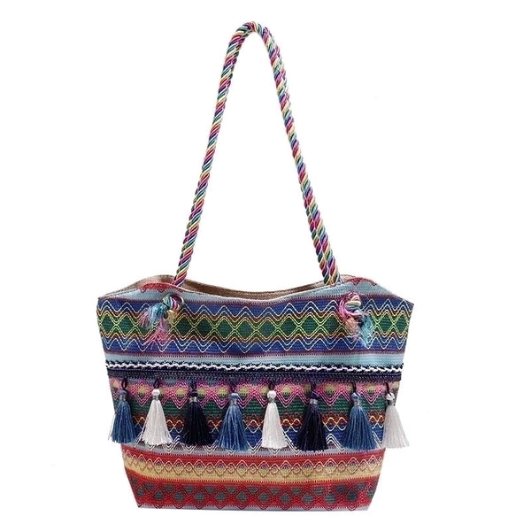 Women's Large All Seasons Canvas Ethnic Style Tote Bag