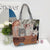 Women's Large All Seasons Nylon Animal Cartoon Cute Square Zipper Tote Bag