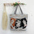 Women's Large All Seasons Nylon Animal Cartoon Cute Square Zipper Tote Bag