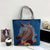 Women's Large All Seasons Nylon Animal Cartoon Cute Square Zipper Tote Bag