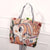 Women's Large All Seasons Nylon Animal Cartoon Cute Square Zipper Tote Bag