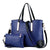 Women's Large All Seasons Pu Leather Classic Style Bag Sets