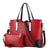 Women's Large All Seasons Pu Leather Classic Style Bag Sets