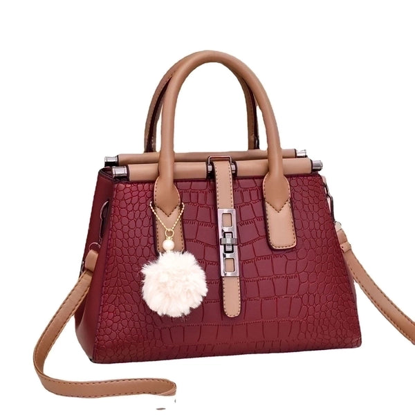 Women's Large All Seasons Pu Leather Classic Style Handbag