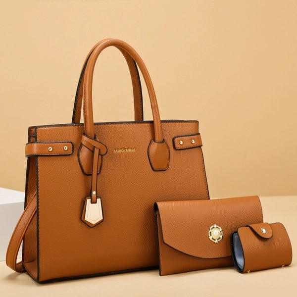 Women's Large All Seasons Pu Leather Elegant Classic Style Handbag