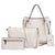 Women's Large All Seasons Pu Leather Fashion Bag Sets