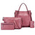 Women's Large All Seasons Pu Leather Fashion Bag Sets