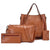 Women's Large All Seasons Pu Leather Fashion Bag Sets