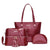 Women's Large All Seasons Pu Leather Fashion Bag Sets