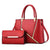 Women's Large All Seasons Pu Leather Fashion Bag Sets