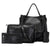 Women's Large All Seasons Pu Leather Fashion Bag Sets