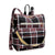 Women's Large All Seasons Pu Leather Plaid Leopard Streetwear Square Zipper Fashion Backpack