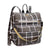 Women's Large All Seasons Pu Leather Plaid Leopard Streetwear Square Zipper Fashion Backpack