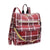 Women's Large All Seasons Pu Leather Plaid Leopard Streetwear Square Zipper Fashion Backpack