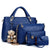 Women's Large All Seasons Pu Leather Streetwear Bag Sets