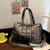 Women's Large Autumn&winter Cotton Solid Color Fashion Square Zipper Handbag