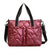 Women's Large Autumn&winter Cotton Solid Color Fashion Square Zipper Handbag