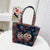 Women's Large Canvas Animal Cartoon Streetwear Square Zipper Handbag