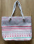 Women's Large Canvas Animal Vacation Ethnic Style Zipper Tote Bag