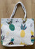 Women's Large Canvas Animal Vacation Ethnic Style Zipper Tote Bag