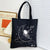 Women's Large Canvas Cartoon Classic Style Zipper Canvas Bag