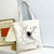 Women's Large Canvas Cartoon Classic Style Zipper Canvas Bag