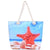 Women's Large Canvas Color Block Vacation Beach Square Zipper Shoulder Bag Tote Bag