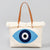 Women's Large Canvas Devil's Eye  Vacation Classic Style Magnetic Buckle Canvas Bag