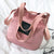 Women's Large Canvas Letter Fashion Oval Open Crossbody Bag