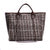 Women's Large Canvas Plaid Solid Color Streetwear Zipper Tote Bag