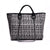 Women's Large Canvas Plaid Solid Color Streetwear Zipper Tote Bag