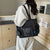 Women's Large Canvas Solid Color Preppy Style Classic Style Zipper Tote Bag