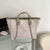 Women's Large Canvas Solid Color Streetwear Square Zipper Shoulder Bag Handbag Tote Bag