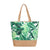 Women's Large Canvas Tropical Vacation Open Shoulder Bag