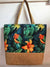 Women's Large Canvas Tropical Vacation Open Shoulder Bag