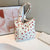 Women's Large Corduroy Strawberry Cute Square Zipper Shoulder Bag