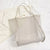 Women's Large Gauze Solid Color Basic Classic Style Open Tote Bag