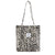 Women's Large Nylon Cows Cheetah Print Smile Face Classic Style Square Open Underarm Bag