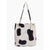 Women's Large Nylon Cows Cheetah Print Smile Face Classic Style Square Open Underarm Bag