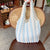 Women's Large Polyester Solid Color Basic Vacation Square Open Tote Bag