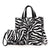 Women's Large Pu Leather Leopard Basic Streetwear Square Zipper Bag Sets Handbag Crossbody Bag