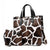 Women's Large Pu Leather Leopard Basic Streetwear Square Zipper Bag Sets Handbag Crossbody Bag