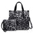 Women's Large Pu Leather Leopard Basic Streetwear Square Zipper Bag Sets Handbag Crossbody Bag