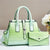 Women's Large Pu Leather Marble Vintage Style Zipper Bag Sets