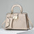 Women's Large Pu Leather Solid Color Classic Style Square Zipper Crossbody Bag